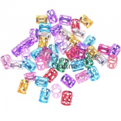 Inele din metal pentru codite afro RNG10 Colorate, Set 20 bucati